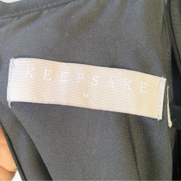 Keepsake The Label Two Minds Cold Shoulder Blck Playsuit Romper sz Medium - Picture 11 of 16